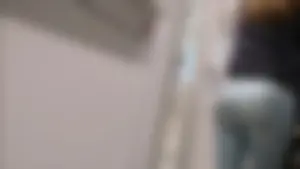 Cute Ass in Blue Tight Jeans at the Store Closeup