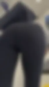 Skinny And Tight College Girl In Blue Leggings Bends Over For Me (Upshots)