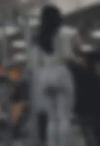 Petite Asian Hottie Gym Trainer In Gray Tights with Incredible Ass