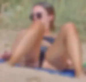 Cute Spreading Swedish Beach Babe