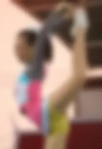 Bunch of athletic Thai cheerleaders at a competition
