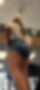 Insane angles of Latina in Blue Spandex Shorts! (OC)