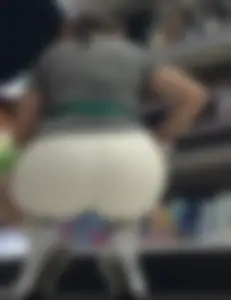 Amazing Asian in white yoga shorts upshot bends squat at Target