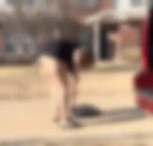 Pawg cheeks hanging out in black romper