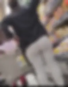 Gray Leggings Mom Shopping