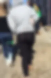 Round Sexy Ass in Black Tights VPL Seethrough Street Creepshots