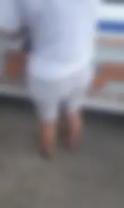 Tight white leggings