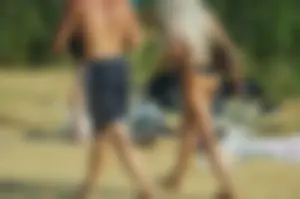 Amazing Skinny Blonde in Bikini with Small Round Booty and Hot Thin Legs Beach Creepshots