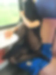 Hot barefoot milf wearing black pantyhose with absolutely gorgeous legs public train creepshot