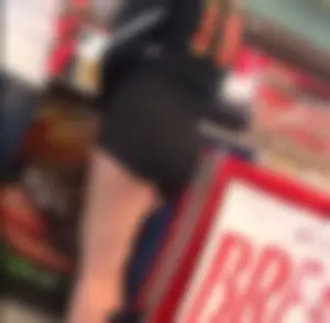 Blonde volleyball girl in spandex shorts with big booty