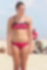 Lifeguard tournament girls on the beach