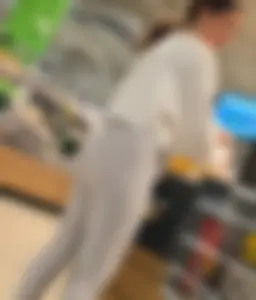 OC Big Butt Girl in White Leggings