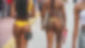 Two sexy ass black girls in thongs posing for the camera