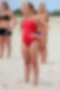 Lifeguard tournament girls on the beach
