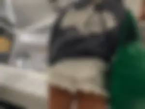 Beautiful blonde girl in white shorts show me her butt cheeks  (OC)
