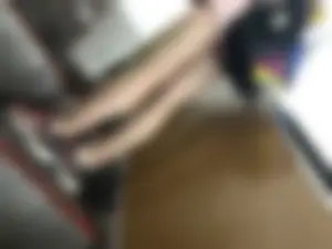 Skinny Teen with Thin Muscular Legs Subway Escalator Candid