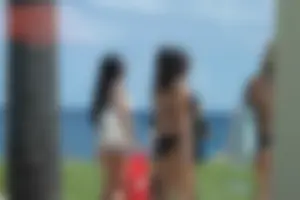 Group of Florida bikini babes and a sexy Asian busted