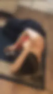 Sexy Girl in a Top And Loose Pants Lying on the Floor Carpet Home Creepshots