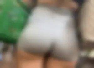 Blonde with fantastic ass and thighs in grey shorts (OC)