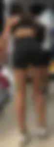 GymShark Snowbunny spandex shorts bend over
