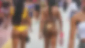 Two sexy ass black girls in thongs posing for the camera