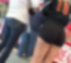 Blonde volleyball girl in spandex shorts with big booty