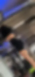 Blonde in tight bikers shorts squading