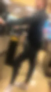 Grocery store girl in line with a nice ass in leggings