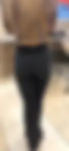 Slim Beauty in Black Leggings