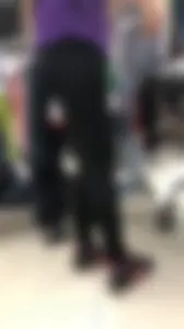 Nice Booty in Black Tight Pants Supermarket Creepshots