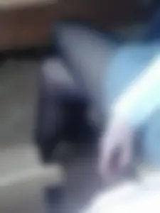 Crossed Legs in Black Pantyhose Classroom Candid Closeup
