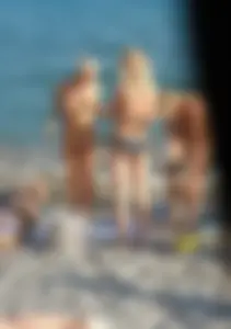 Nude beach and topless girls