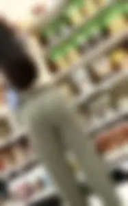 Girl in sweatpants at Target