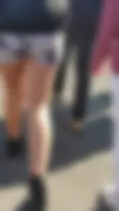 Tight shorts on this teen at the carnival