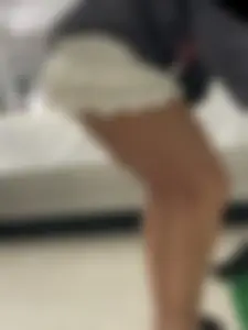 Beautiful blonde girl in white shorts show me her butt cheeks  (OC)