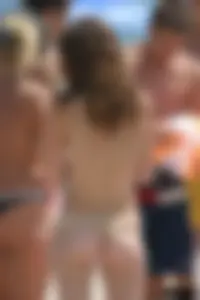 Beach voyeur girls in bikinis, thongs and topless