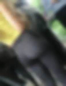 Cute tight ass in yoga pants on the train OC