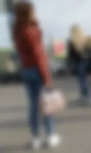 Hot Butt in Tight Blue Jeans Street Candid