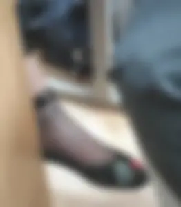 Teen College Student's Feet in Colorful Flats And Socks Closeups in Various Classrooms