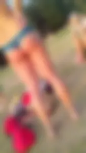 Plump Girl with Hot Round Ass in Lacey Panties on the Beach Closeup Creepshots