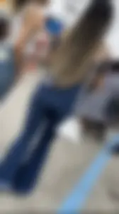 Petite cutie in boot cut jeans (OC)