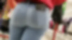 Phat ass brunette babe in thrift shop **CLOSE UP**