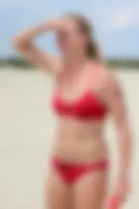 Lifeguard tournament girls on the beach