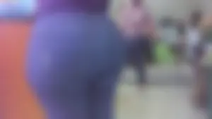 Thick girl with a fat ass in tight jeans
