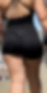 Blonde PAWG in tight spandex playsuit