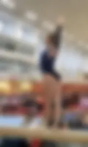 Gymnastics Athlete Girl in Body Tights