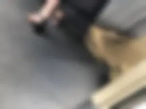Feet in High-Heeled Sandals Public Bus Creepshots