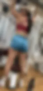 Blue spandex shorts teen ass, perfect booty w VTL at gym