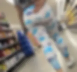 Shes kinda busted but jeeez she is thick af! And you can see her panties!
