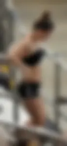 Tube top teen in shorts